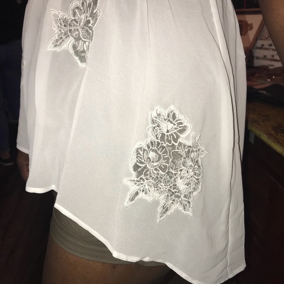 Torrid White Semi Sheer Ciffon Tank - Picture 2 of 6